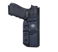 Glock 17 Holster IWB Kydex for Glock 17 / Glock 22 / Glock 31 (Gen 3 4 5) - Glock 22 Holster IWB - Intérieur Ceinture caché Porter Holster Glock 17 Accessoires (Black, Right Hand Draw (IWB))
