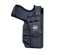 Glock 43 Holster, Glock 43x Holster IWB Kydex Holster for Glock 43 / Glock 43X (Gen 3 4 5) Pistol Case - Intérieur Ceinture caché Porter Holster Glock 43 IWB Kydex Gun Accessoires (Black, Right Hand)