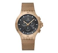 GLOCK Montre à quartz pour homme - Boîtier de 44 mm - Montre avec boîtier en acier inoxydable Coyote - Cadran noir - Bracelet en maille Coyote - 20 ATM - GW-42-1-24