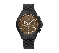 GLOCK Montre à quartz pour homme - Boîtier de 44 mm - Montre avec boîtier en acier inoxydable noir - Cadran Coyotem - Bracelet à maillons noirs - 20ATM - GW-42-3-22