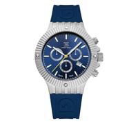 Glock Montre à quartz pour homme | Boîtier de 44 mm | Montre-bracelet avec boîtier en acier et affichage de la date | Montre pour homme avec Super-LumiNovapointers et index suisses | GW-37, Argent