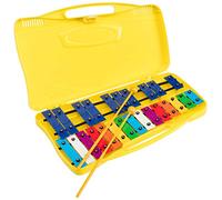 Glockenpiel SG-25C Carillon en métal chromé, 25 notes de couleurs avec étui et maillets, Rockmusic