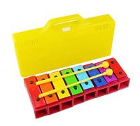 Glockenspiel Instrument - Xylophone Toy for Youth Music Learning | Metal Keys with Colorful Notes, Tuned Percussion Teaching Aid, Educational Music Tool for School Home Playroom, 37x13x4cm Multicolor