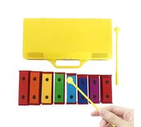 Glockenspiel Outil d'apprentissage Musical 8 Notes en métal pour , Filles, école, Maison, Voyage, Pratique Anniversaire