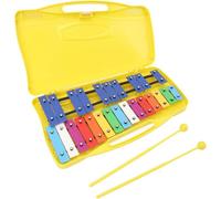 Glockenspiel Xylophone 25 notes Touches en métal Instrument de musique à percussion avec 2 maillets Étui portable pour débutants étudiants