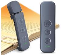 Glocusent Améliorée Lampe de Lecture 12 LED, Autonomie 200H Lampe Lecture Clip au Lit, 5 Couleurs Chaudes & 5 Réglages de Luminosité, Rechargeable USB-C, Verrouillage Voyage (Gris-bleu)