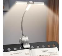 Glocusent Innovativa Lampe de Lecture Tre Teste,3 Colori e 5 Livelli di Luminosità,1000 mAh Liseuse Lampe Ricaricabile con Timer da 30 Minuti,10-100 Ore,Perfetta per Amanti dei Libri