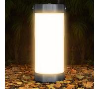 Glocusent Lampe Camping Rechargeable 106 LED 1200LM - 5 Modes (dont SOS), IP68 Étanche, Autonomie 80h - Compacte pour Randonnée, Urgence Coupure/Ouragan (Gris)