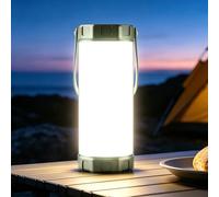 Glocusent Lampe Camping Rechargeable avec 4 Modes (dont SOS), 106 LED 1200LM, IP68 Étanche, 80h Autonomie, Compacte & Légère - Lanterne Camping Exterieur Pour Randonnée, Urgence, Maison (Vert)