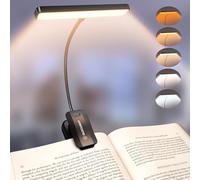 Glocusent Lampe de Lecture 26 LED, Liseuse Lampe de Lecture Clip Rechargeable USB-C, 5 Luminosités & 5 Couleurs, 360° Cou Flexible, Longue Durée,Léger & Portable pour Lire au Lit