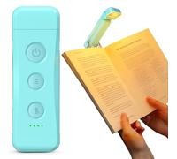 Glocusent Lampe de Lecture 7 LEDs, 3 Modes de Couleur & 5 Luminosités de Lampe Livre avec 1000mAh, Portable Longue Durée Lampe de Lecture pour Lire au Lit, Cadeau pour les Liseuse de Lecture (Bleu)