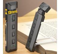 Glocusent Lampe de Lecture Extensible, 5 Niveaux Lumineux 3 Couleurs avec Aide au Sommeil & Minuterie, Rechageable USB Lampe pour Lire dans le Lit, Idéale pour les Amateurs des Livres