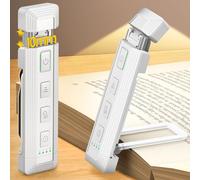 Glocusent Lampe de Lecture Extensible, 5 Niveaux Lumineux 3 Couleurs avec Aide au Sommeil & Minuterie, Rechageable USB Lampe pour Lire dans le Lit, Idéale pour les Amateurs des Livres