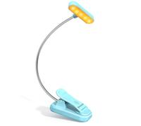 Glocusent Lampe de Lecture Horizontale à tête ET, Respectueuse des Yeux, CRI 95, 3 Couleurs & 5 Luminosités, Lampe Livre Rechargeable, Légère & Portable, Cadeau pour les Liseusurs