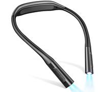 Glocusent Lampe de Lecture pour Liseuse et Livre - Lampe à Suspendre Rechargeable 100h, Lumière Réglable (5 Niveaux & Couleurs) pour Lecture Nuit, Couture. Léger et Confortable