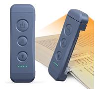 Glocusent Lampe de Lecture Rechargeable, Lampe Lecture au Lit, 3 Couleurs Chaudes X 5 Réglages de Luminosité, Compacte et Durable, Cadeau pour les Liseuse Lampe de Lecture (Gris-bleu)