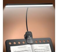 Glocusent Lampe de pupitre à 81 LED, super lumineuse et respectueuse des yeux, 3 couleurs et 5 luminosités avec bouclier, rechargeable longue durée jusqu'à 150 heures, lumière parfaite pour piano à