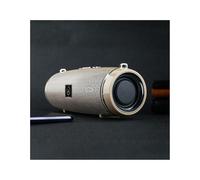 (Glod)Round Bluetooth-Compatible Speaker with Strap Portable Small Amplifieds Speaker for Party Beach Camping