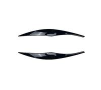 GLOFLY 2 pièces garniture de paupière de sourcils de phare de voiture for BMW série 3 E90 E91 2005-2011 fibre de carbone/noir phare sourcils couverture de paupière Sourcils (Color : Schwarz)