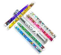 GloFX Tube kaléidoscope liquide holographique argenté - 6 couleurs de baguette pailletée - Comprend un tube, des baguettes et des entretoises - Jouet sensoriel de qualité supérieure pour enfants de 15