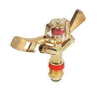 GLOGLOW 1/2 "en Laiton Rotatif en Laiton Tête d'arrosage, Pulvérisateur à Eau à Pelouse Oscillant avec Culbuteur pour Grande Zone de Jardin d'irrigation Jardin de Terrassement 1/2"