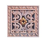 GLOGLOW 10 Pcs Carreaux Décoratifs Autocollants Auto-Adhésif d'eau et Résistant À L'humidité PVC Carrelage Sol Stickers Muraux 3D Decal Home Decor 12 CM * 12 CM(#3)