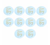 GLOGLOW 10pcs Gender Reveal Button épingles, Douche Party Favor Badge Set ACCESSORIES ACCESSOIRES DE DESCURATION DE BABEAUX BOUTON BUTS (BLUE)
