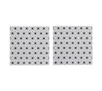 GLOGLOW 2 Pièces Pochoirs de Gaufrage Plaques de Gaufrage Dossiers de Modèle carré en Plastique pour Machine D'art en Papier Créer un Effet Inégal pour Carte Scrapbooking (plastique)