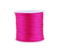 GLOGLOW 20 Couleurs 100 M x 0.8mm Rattail Satin Nylon Trim Cordon Chinois Noeud pour Collier Bracelet Perles