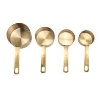 GLOGLOW 4pcs Tasses à Mesurer en Acier Inoxydable Empilables Régler des Cuillères de Mesure en Acier Inoxydable pour la Cuisson de Cuisson avec une Empreinte Digitale de Suspension 60