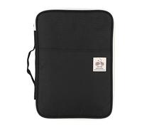 GLOGLOW 5 Couleurs A4 Document Sac, Multifonctionnel Étanche Oxford Tissu Dossier Dossier Organisateur de Portefeuille Ordinateur Portable Zippered Cas(Noir)