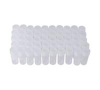 GLOGLOW 50 Pcs Petit Échantillon Bouteille, Conteneur de Bouteille d'Échantillon en Plastique Vide Récipient de Stockage de Qualité Médicale Portable pour Solide, Pilules, Graines, Objets Granulaires