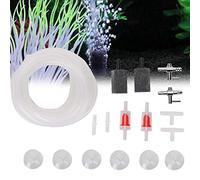 GLOGLOW Accessoires de Pompe à Air D'aquarium Kit de Vanne de Contrôle du Débit d'air Vanne de Dérivation 3 Voies 2 Voies avec de Régulation d'air et Ventouses pour Tube D'oxygène (Fixer Le Repas