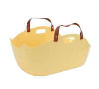 GLOGLOW Bac à Litière Portable Pliable pour Chat, Litière de Voyage pour Grands Chats, avec Poignée de Transport, Contrôle des Odeurs, Conception Anti-éclaboussures (Yellow)