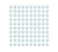 GLOGLOW Bagues d'Identification pour Pigeons, 8 mm, Bleu Clair, Lot de 100