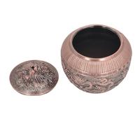 GLOGLOW Boîte à thé, Pot à thé, Boîte à Fabriquée en Alliage de qualité Supérieure avec Double Couvercle Hermétique pour le Stockage du en Vrac, du Sucre, du Sel et (Cuivre rouge de grande taille)