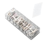 GLOGLOW Boîte de Rangement de Câbles en Plastique Transparent de Grande capacité avec 10 Attaches de Câble et Séparateurs Amovibles pour Le Rangement du Cordon de Charge du Bureau à
