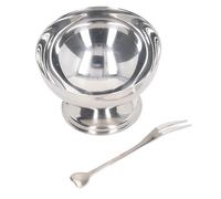 GLOGLOW Bol à la Crème Glacée avec Fourchette, Bols Tasses de Dessert pour Puddings et Bagatelles, Idéal pour la Maison et le Restaurant Utilisez un à la Crème Glacée avec Fourchette, Cuisine à (150