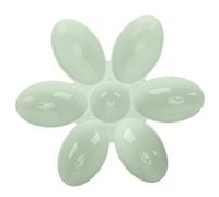 GLOGLOW Bol de Nourriture et d'eau pour Chat, Plat d'alimentation en Forme de Pétale à 6 Grilles avec Matériau PC de qualité Alimentaire pour la Séparation de la Nourriture et de l'eau (Green)