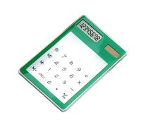 GLOGLOW Calculatrice Transparente, LCD Afficher la Petite Calculatrice de Bureau à écran Tactile à énergie Solaire pour l'école de Bureau Calculateur Transparent à Domicile, 4,7 X 3,2 Pouces à 8
