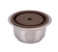 GLOGLOW Capsules de café Réutilisables, Tasse Rechargeable en Acier Inoxydable, pour Machine avec Cuillère et Brosse (230ml)