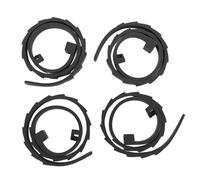 GLOGLOW Collier de Chien en Silicone 4pcs, Colliers de Silicone Doux Léger pour Petits Animaux de Compagnie Moyens de Chiens de Plein Air 4pcs de en, Animal de Compagnie Réglable Nan Nan (Black)