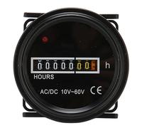 GLOGLOW Compteur Horaire pour Bateau, Jauge Mécanique pour 10-60 V AC ou DC, Horloge Ronde de 2,4 Pouces Adaptée aux Bateaux et aux Motos