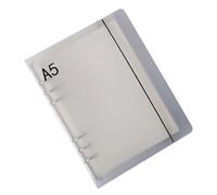 GLOGLOW Couverture de Reliure Transparente, Dossier Transparent en PP Mat avec Clips de Reliure, 7,28 X 4,92 X 1,18 Pouces, Idéal pour les études, les Voyages ou le Bureau (A5)