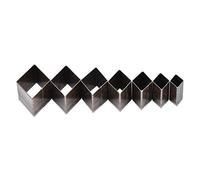 GLOGLOW Cutter de Punch à 7pcs, Die Set Cuir Craft Hollow Cutter pour Cuircrafts 50 Mm 45 Mm 40 35 30 25 20 7pcs Die Punch, Rhombic Punching Nan Leather Goods