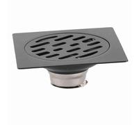 GLOGLOW Drain de Sol en Acier Inoxydable avec de Gros Trous de Drainage pour la Salle de Bain, Trous pour Salle de Bain, Type Commun et Lave-linge Pipe de Sortie en Acier Inoxydable Drain de Sol