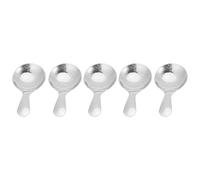 GLOGLOW Ensemble de 5 Mini Cuillères, Cuillères à Glace et à Dessert en Acier Inoxydable 304 de qualité Alimentaire, Lavable au Lave-vaisselle pour les Enfants et les Mini Friandises (SILVER)