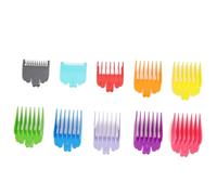 GLOGLOW Ensemble de Peignes de Guidage 10 Pièces pour Tondeuses à Cheveux, Dents Arrondies en Plastique ABS, Outils de Coupe de Cheveux avec des Longueurs de 1,5 Mm à 25 Mm pour Barbiers