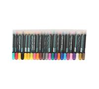 GLOGLOW Ensemble de Stylos de Peinture Acrylique à Double Pointe - 24 Couleurs de Marqueurs Artistiques à Base D'eau, Marqueurs de Peinture pour Bricolage, Peinture sur Roche, Bois, (24