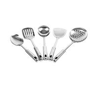 GLOGLOW Ensemble d'ustensiles de Cuisine en Acier Inoxydable, Poignées Ergonomiques de qualité Alimentaire, Collection Complète pour une Cuisine Professionnelle et un Rangement Facile